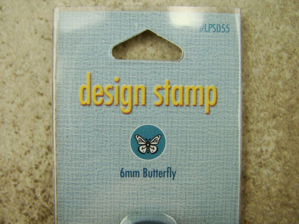 "Butterfly" Cute 1/4"-6mm-Large Stamp-Metal-Hardened Steel-Gold & Silver Bar