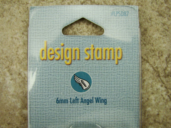 "Left Angel Wing" -6mm-Large Stamp-Metal-Hardened Steel-Gold & Silver Bar
