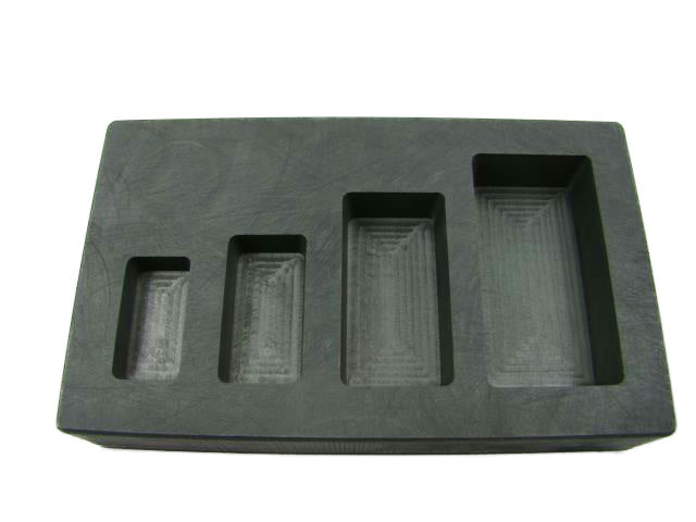 1-2-5-10 oz High Density Graphite Gold Bar Mold 4-Cavities-Silver Copper Scrap