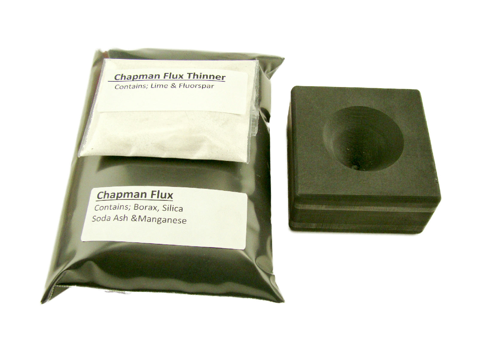 Conical Mold + 1Lb Chapman Flux & Free Thinner- Assy Gold Silver Black Sand Cone