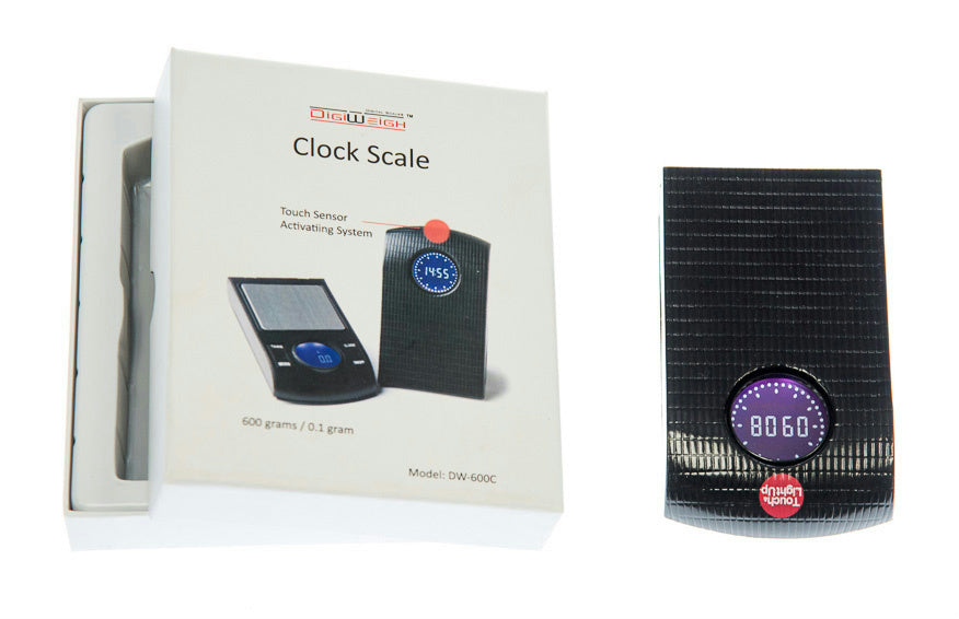 Digital Pocket Clock Scale 600g/0.1g  oz, dwt, ozt ,3'x5"x.8"