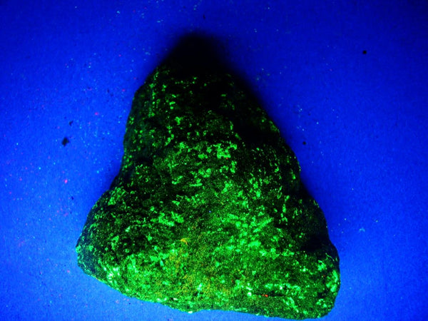 Fluorescent Green Willemite & Orange Calcite Mineral Rock-Franklin Mine, NJ #420