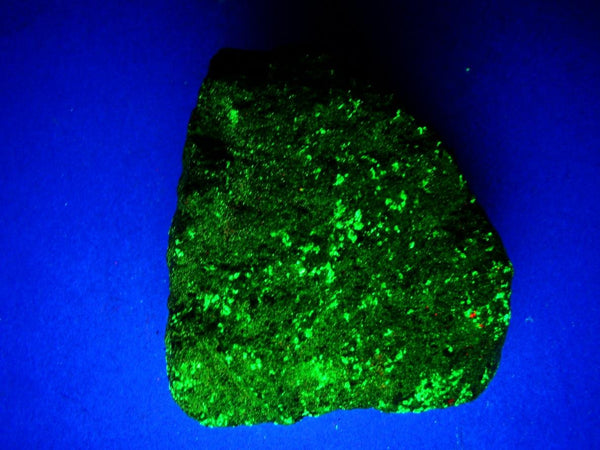 Fluorescent Green Willemite & Orange Calcite Mineral Rock-Franklin Mine, NJ #420