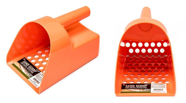 2-ORANGE Sand Scoops for Metal Detecting + Coin Probe & GOLD Treasure Hunting