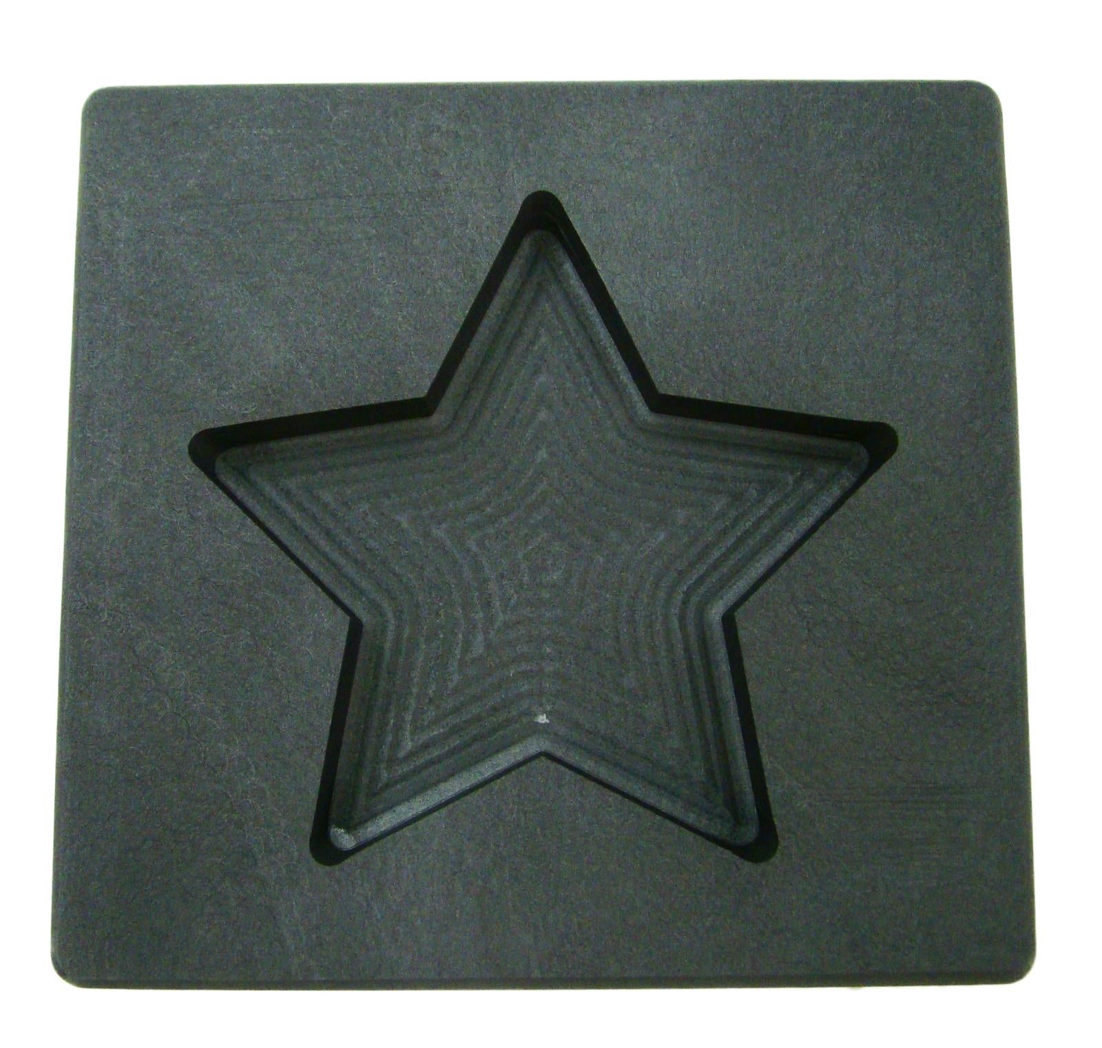 5 oz Gold Texas STAR Shape High Density Graphite Mold 2.5oz Silver Bar-USA Made