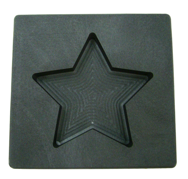 5 oz Gold Texas STAR Shape High Density Graphite Mold 2.5oz Silver Bar-USA Made