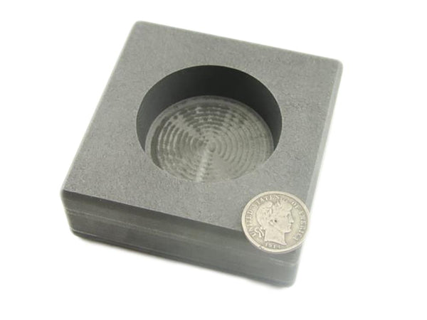 10 oz Round Gold Bar High Density Graphite Ingot Mold - Silver Copper Bar Coin