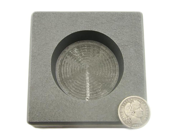 10 oz Round Gold Bar High Density Graphite Ingot Mold - Silver Copper Bar Coin