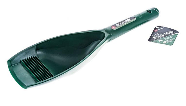 12" Green Plastic Scoop with RIFFLES -Gold Panning Sluice Recovery