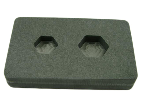 1/4 oz & 1/2oz Gold Bar High Denisty Graphite Hexagon Mold Combo Copper