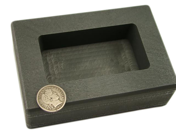 10 oz Silver Bar High Density Graphite Ingot Mold Loaf Style Rectangle Ag Silver