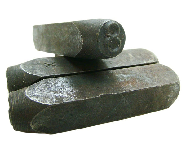 1/2" Number "8" Stamp-Punch-Hand-Tool-Gold Bar-Silver-Trailer-Metal-Vintage