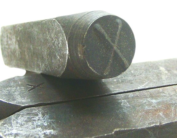 1/2" Letter "X" Stamp-Punch-Hand-Tool-Gold Bars-Silver-Trailer-Metal-Vintage