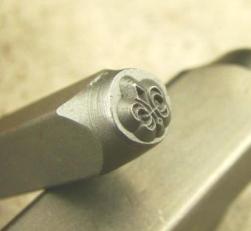 "Fleur De Lis" 1/4"-6mm-Large Stamp-Metal-Hardened Steel-Gold & Silver Bar