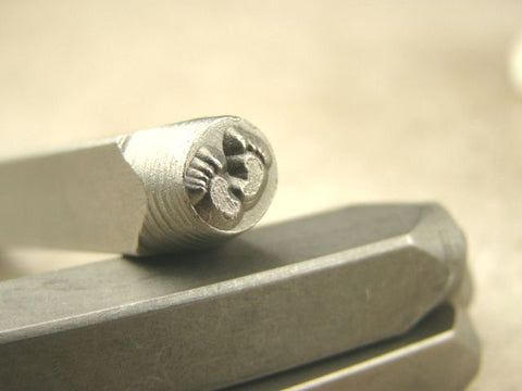 "Hang 10 Baby Feet" 1/4"-6mm-Large Stamp-Metal-Hardened Steel-Gold & Silver Bar