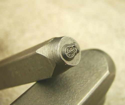 "Ladybug" Lady Bug 1/4"-6mm-Large Stamp-Metal-Hardened Steel-Gold & Silver Bar