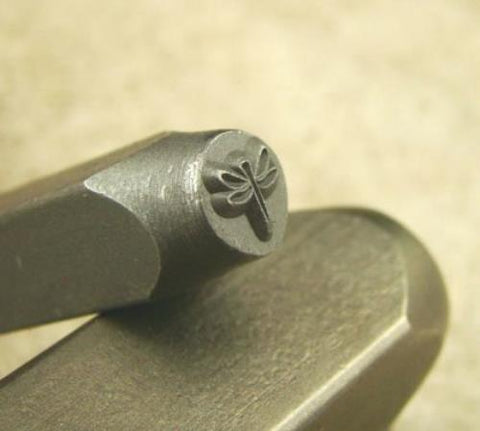 "Dragonfly" Bug 1/4"-6mm-Large Stamp-Metal-Hardened Steel-Gold & Silver Bar