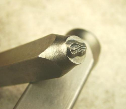 "Left Angel Wing" -6mm-Large Stamp-Metal-Hardened Steel-Gold & Silver Bar