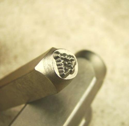 "Christmas Tree" Holiday -6mm-Large Stamp-Metal-Hardened Steel-Gold & Silver Bar