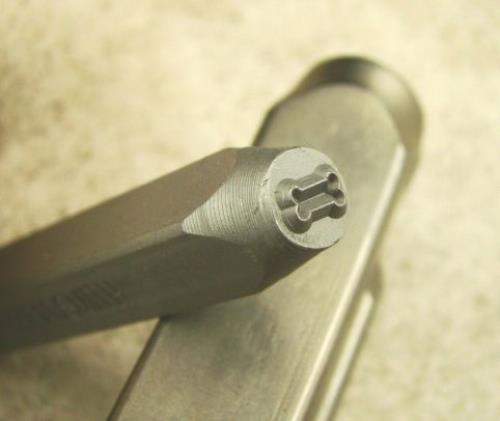 "Dog Bone" Stamp -6mm-Large Stamp-Metal-Hardened Steel-Gold & Silver Bar