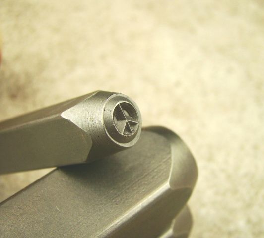 "Peace Sign" 1/4"-6mm-Large Stamp-Metal-Hardened Steel-Gold & Silver Bar