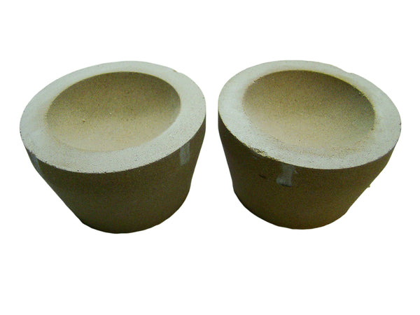 2 #12 Mabor (MgO) Cupels 3.16"x1.85" Gold-Assay-Smelting-Refining 354 Grams lead