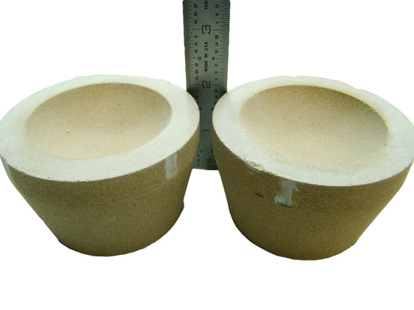 2 #12 Mabor (MgO) Cupels 3.16"x1.85" Gold-Assay-Smelting-Refining 354 Grams lead