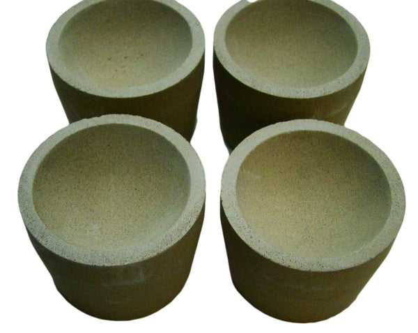 4 #11 Mabor (MgO) Cupels 2.24"x1.73" Gold-Assay-Smelting-Refining 157 Grams lead
