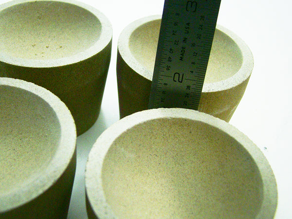 4 #11 Mabor (MgO) Cupels 2.24"x1.73" Gold-Assay-Smelting-Refining 157 Grams lead
