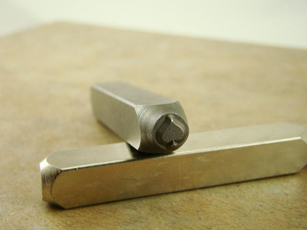 "Spade Cards" 1/4"-6mm-Large Stamp-Metal-Hardened Steel-Gold&Silver Bars Copper
