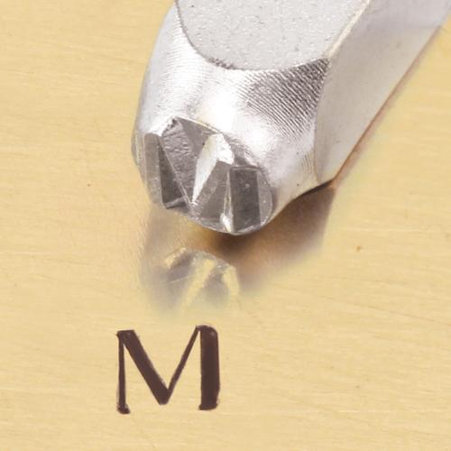 "Greek-Mu-Sign" 1/4"-6mm-Large Stamp-Punch-Metal-Steel-Gold & Silver Bars Copper