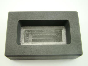 250 Gram Silver Bar High Density Graphite Ingot Mold Loaf Style 1/4 Kilo