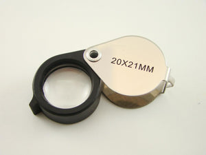 10X Power Jeweler's Loupe / 21mm Glass Lens in ABS with Metal Body