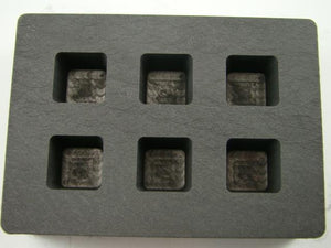 1 oz Gold Bar Cube High Density Graphite Mold 1/2 Silver 6-Cavities Copper
