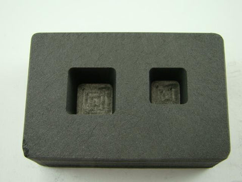 1/2 oz & 1 oz Gold Bar High Denisty Graphite Tall Cube Mold Combo Copper/ Silver