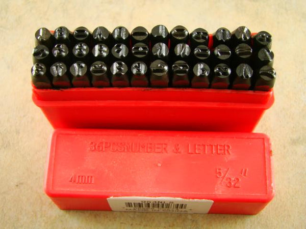 5/32"  4MM Letter & Number Punch Stamp Set  Metal-Steel Serial# Trailers Tools