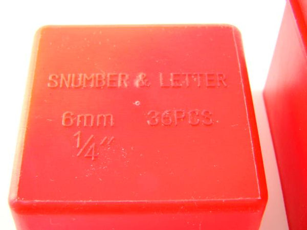 1/4"  6MM Letter & Number Punch Stamp Set  Metal-Steel-Trailer-Serial#