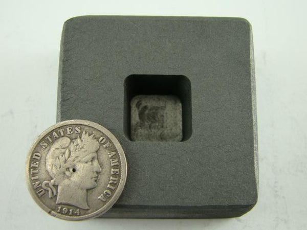 1/2 oz Gold 1/4 oz Silver Bar High Density Graphite Mold Tall Cube Copper