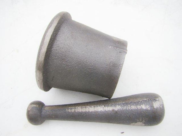 Cast Iron Mortar Pestle Rock-Ore Crusher-Pulverizer-Assay-Gold-Silver-Quartz Sm