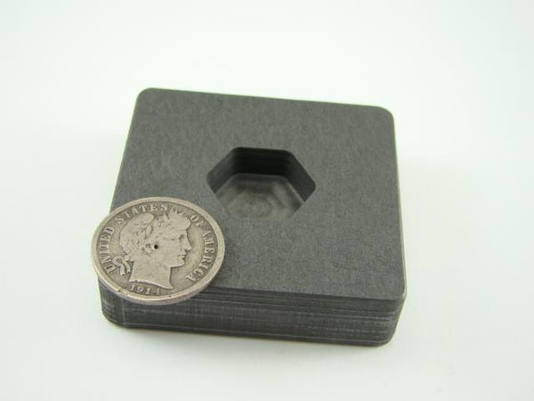 1/2 oz Gold 1/4 oz Silver Bar High Density Graphite Hexagon Mold -Copper-Custom