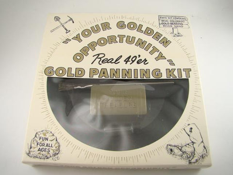 Gold Rush Mining Kit PayDirt-Gold Pan-Vial-Snuffer-Tweezers-Loupe