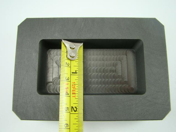25 oz Gold  15 oz Silver High Density Graphite Mold Bar Loaf Scrap Rectangle