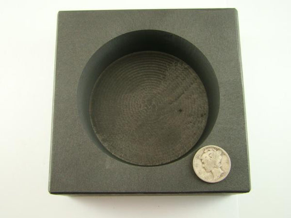 50 oz Round Gold Bar High Density Graphite Mold - Silver-Copper Bar Coin