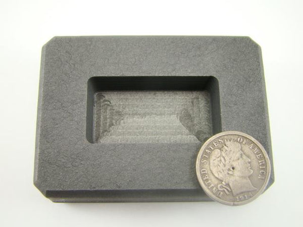 1 oz Silver Bar High Density Graphite Ingot Mold Loaf Rectangle AG Gold=2oz