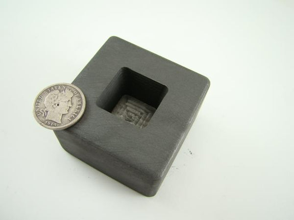 2 oz Gold 1 oz Silver Bar High Density Graphite Tall Cube Mold Loaf Copper
