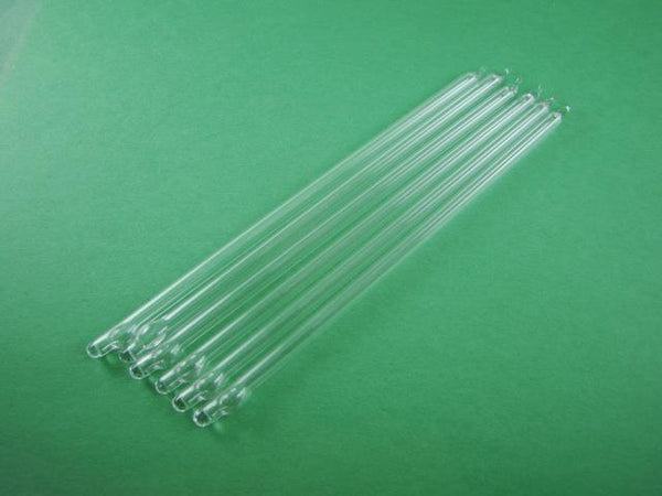 Lot of 6 - 6" Glass Vacuum Pin Tubes -Assay-Gold - Platnium - Smelting - (H41)