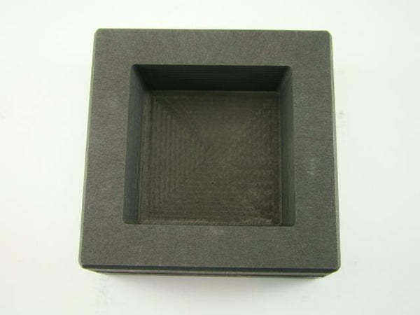 25 oz Gold - Silver Bar High Density Graphite Square Slab Mold Loaf Copper (H5)