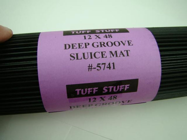 Sluice Super Deep V-Groove Rubber Mat Dredge Gold 12" X 36" Trommel-Mining