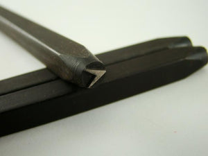 Star Trek "Arrow" 3/16"-5mm-Stamp-Metal-Hardened Steel-Gold& Silver Bars Leather