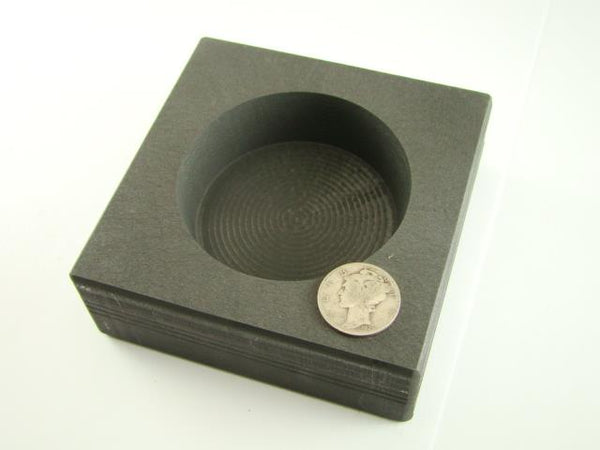 25 oz Round High Density Graphite Gold Bar Mold - Silver-Copper -Coin